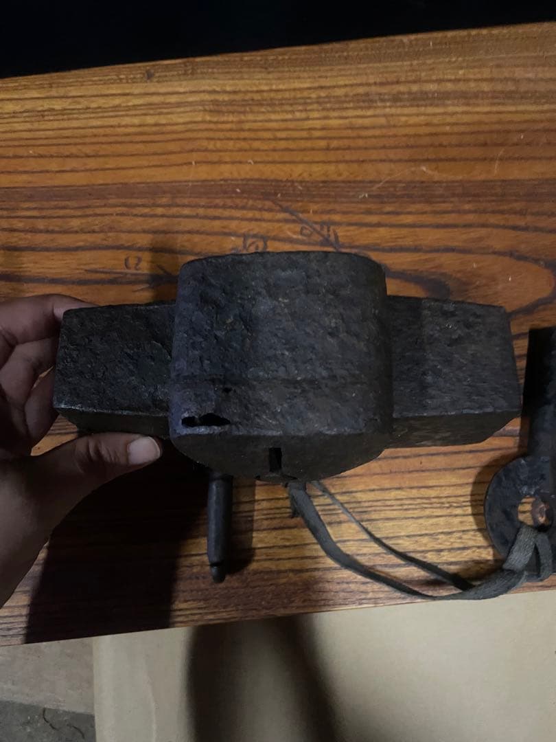 eyeknow74骨董鍵付き「因幡錠（いなばじょう）」（長さ１６.5ｃｍ