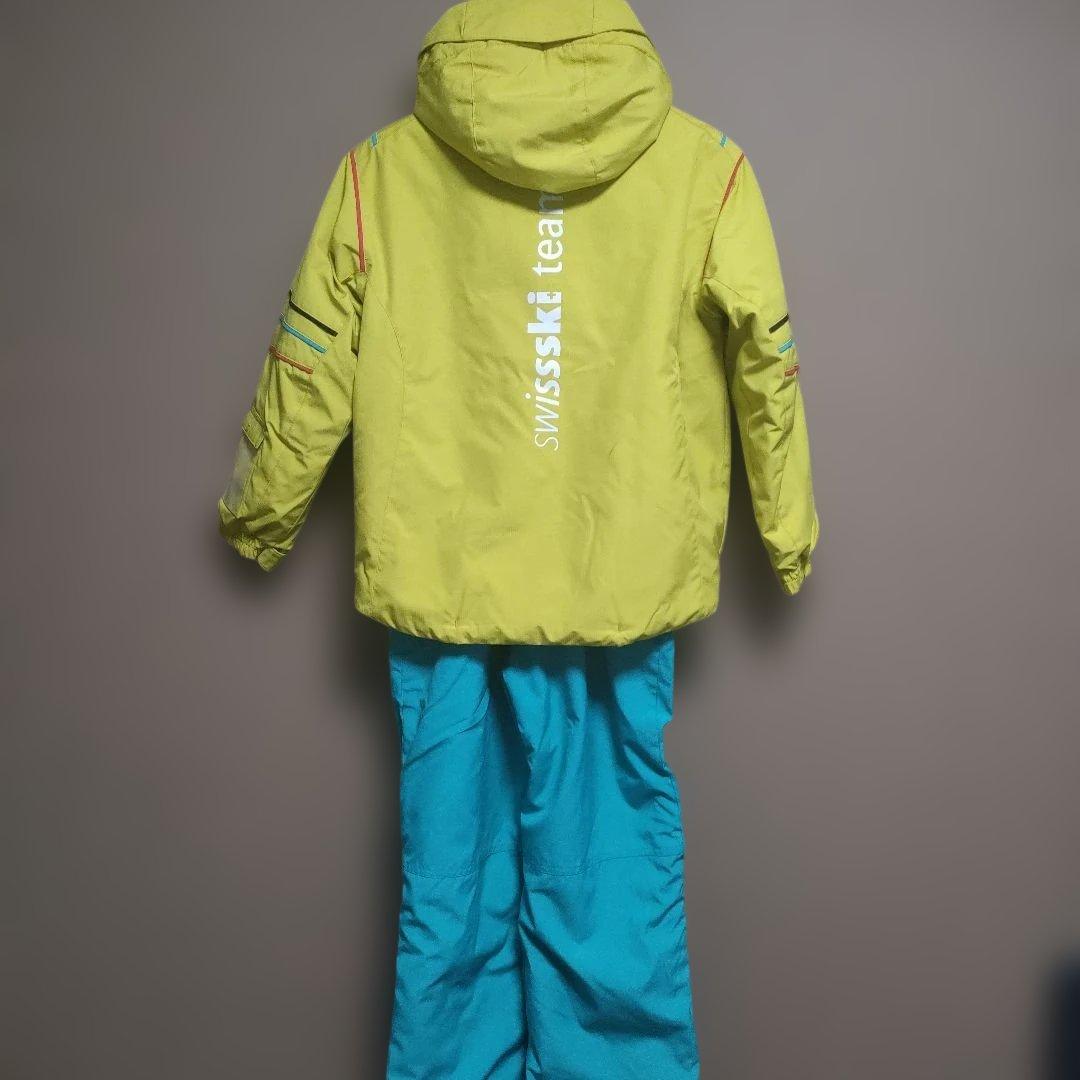 DESCENTE 子ども用スキーウェア イエロー/ブルー