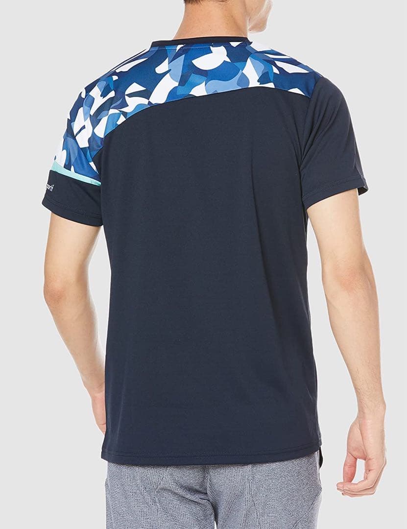 ルコックスポルティフ テニスウェア 半袖Tシャツ QTMVJA01紺メンズL新品