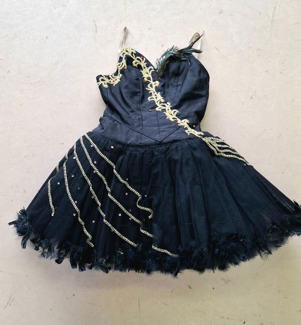 バレエ衣装 チュチュ ブラック 黒鳥 Sサイズ