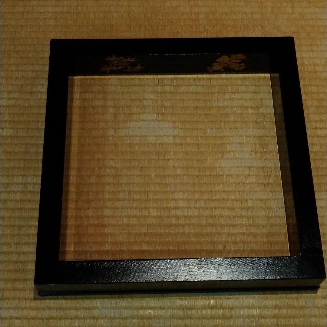 【茶道具】四君子蒔絵　炉縁　司光作