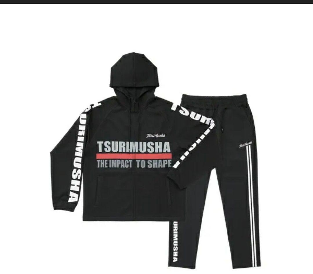 TSURIMUSHA フィッシングスーツ 上下セット ブラック4L