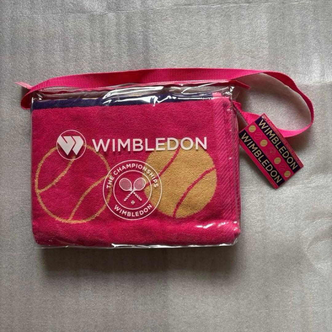 【新品】Wimbledon公式プレイヤーズタオル　 小銭入れ　ボール　紙袋セット