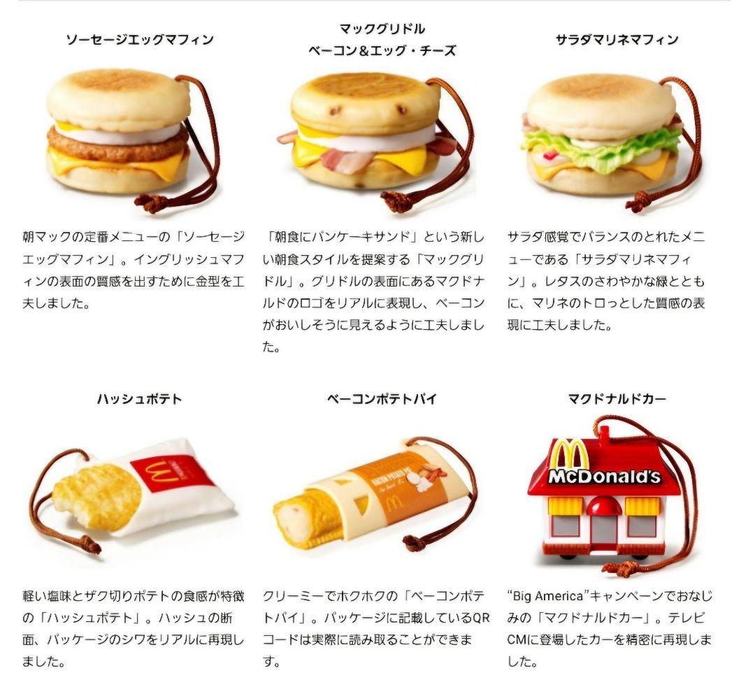 激レア！マクドナルド新品「フードストラップ1〜3弾＆マグネット」全コンプ21点