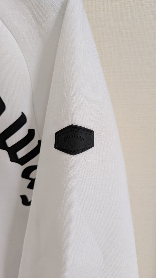 キャロウェイ ゴルフウェア 長袖モックネック スエット トレーナー M　白