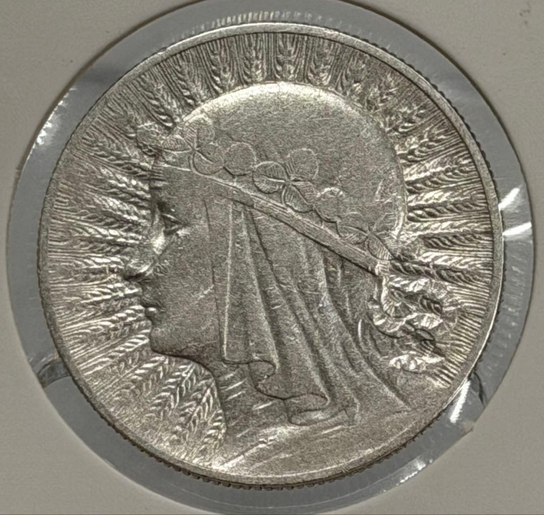 1933年ポーランド ヤドヴィガ女王 5ズロチ銀貨 極美品❗️