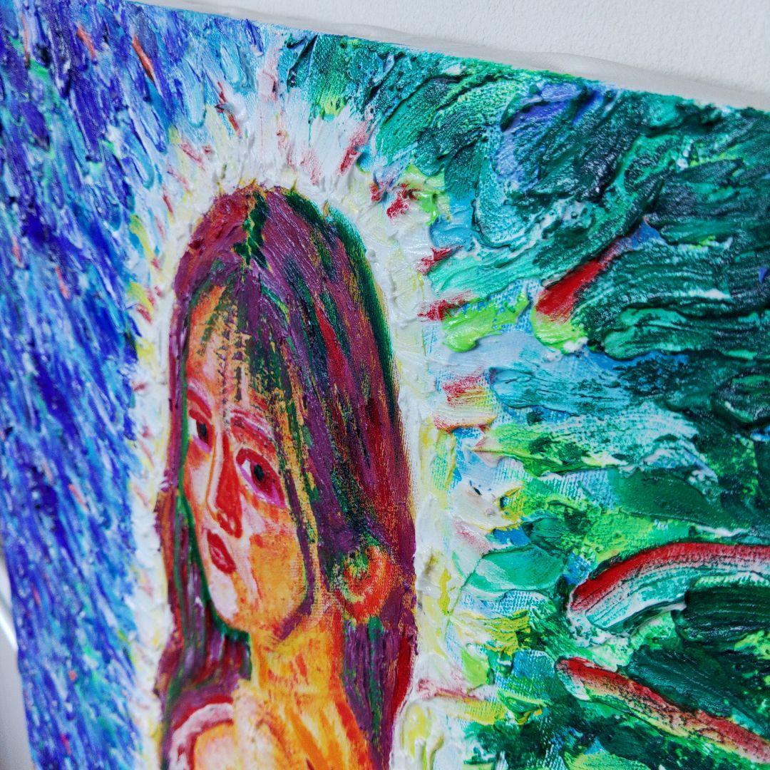 アクリル絵画 水着の女性　一点もの　幻想的