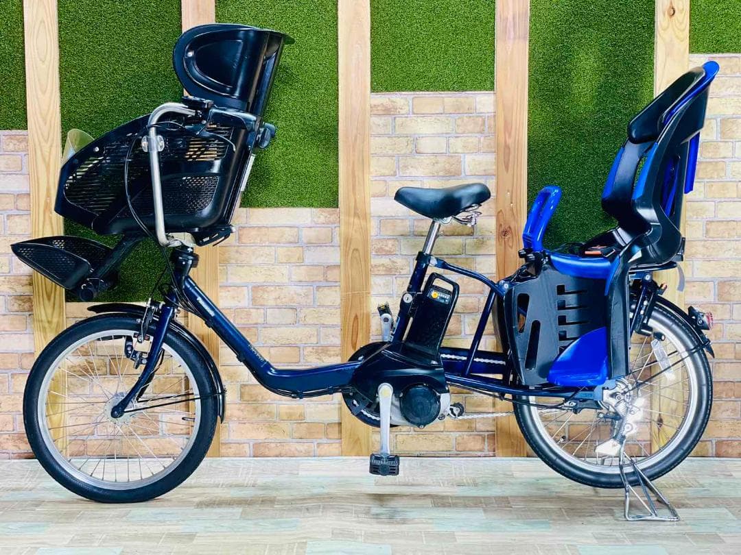 ネイビー 大容量 パナソニック 子供乗せ電動アシスト自転車 H3204