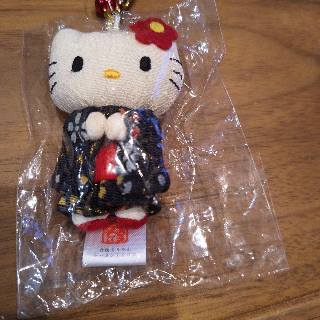 ヴィンテージ ご当地キティ ハローキティ きもの根付 ストラップ