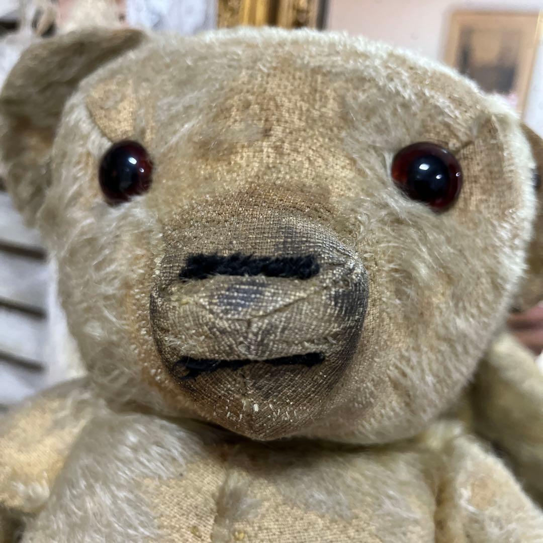 ちっち　アンティーク　メリーソートテディベア　希少ボタン付き