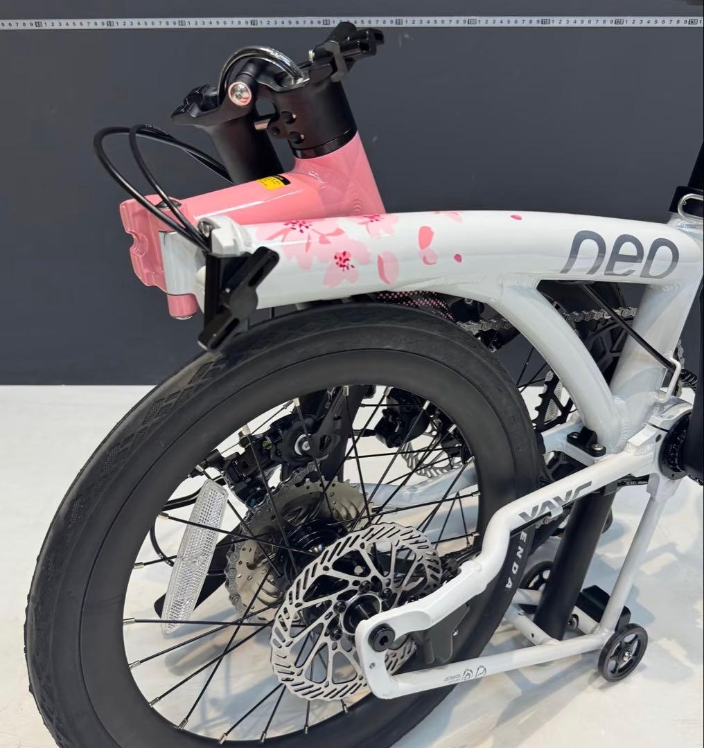 日本桜限定モデル アルミ合金製Brompton同系 16インチ折りたたみ自転車