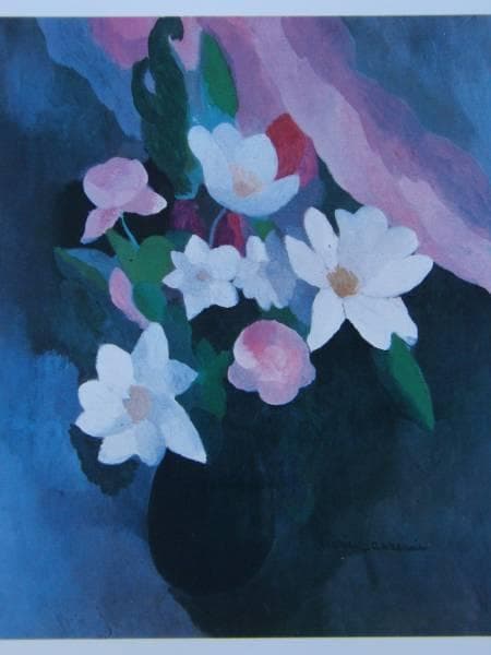 マリー・ローランサン、花、少な額装用画集より、厳選、新品額装、マット額装付