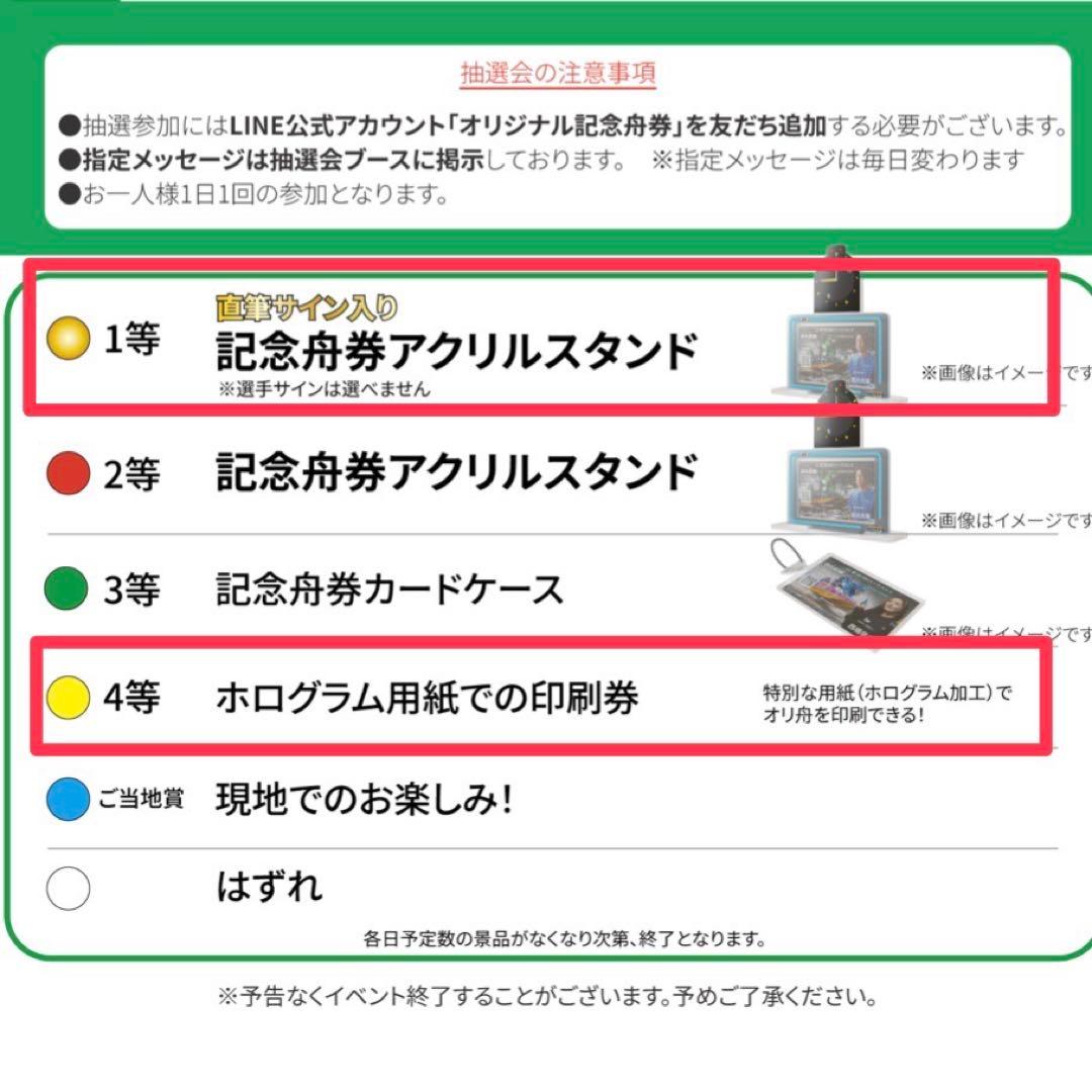鎌倉涼　サイン入り　クイーンズクライマックス 2025 記念舟券アクリルスタンド