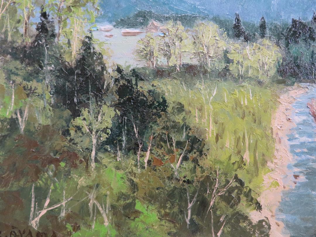 ◆　大山功　「美濃路」　油彩　F6号　應美会会員　 ◆