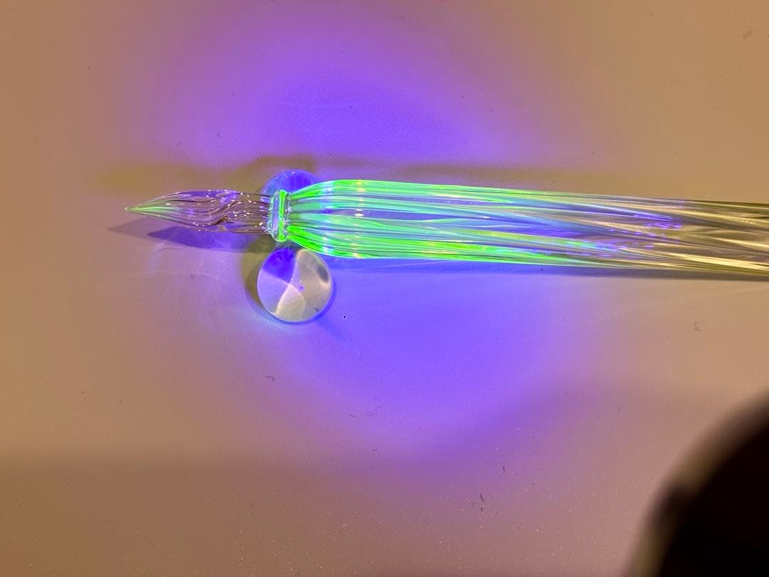 【HASE硝子工房】ストライプショート ガラスペン(イベント限定:未使用)