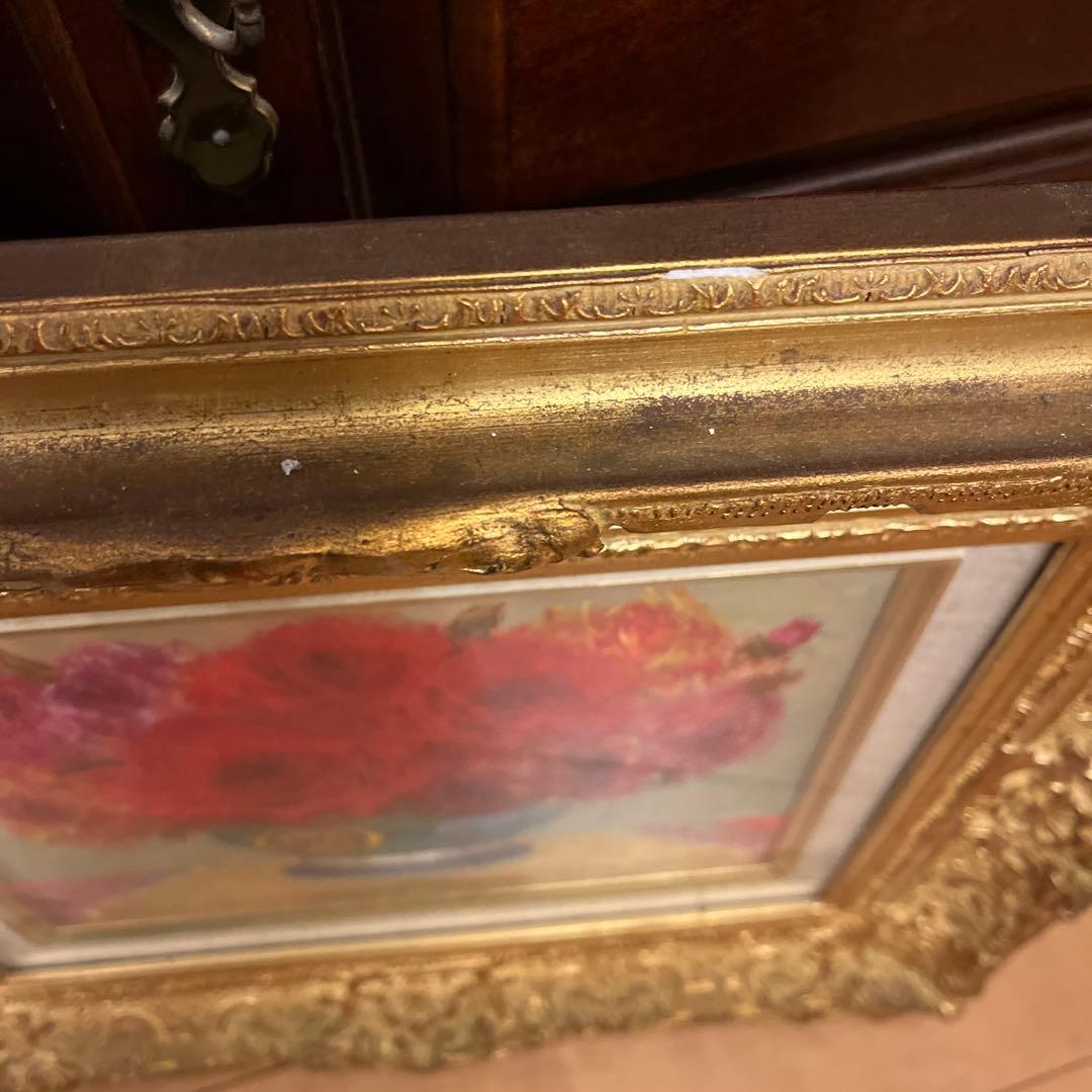 【そら】油絵画《ばら》