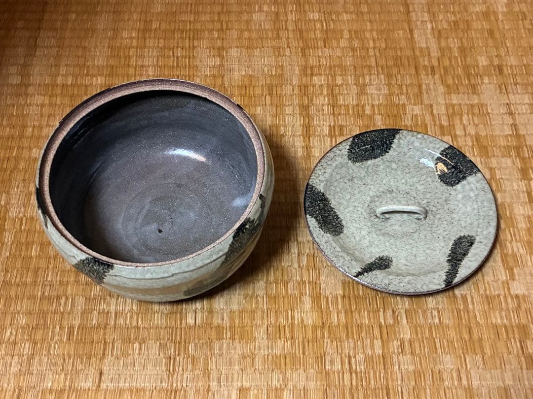 茶道具 唐津焼 水差し 平水指 作家物 在印 共箱