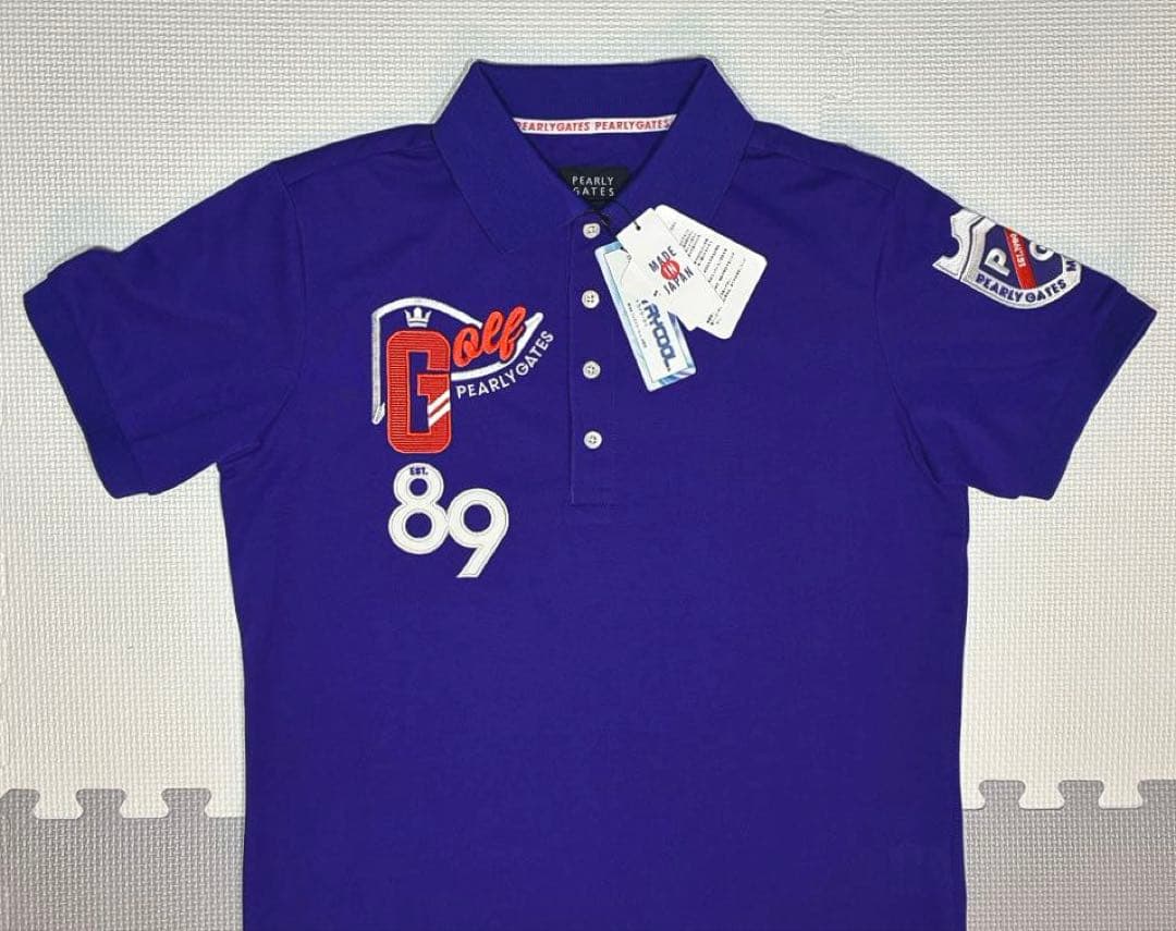 パーリーゲイツ トライクール Wエンブレムポロシャツ（パープル／4）