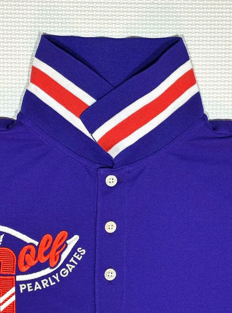 パーリーゲイツ トライクール Wエンブレムポロシャツ（パープル／4）