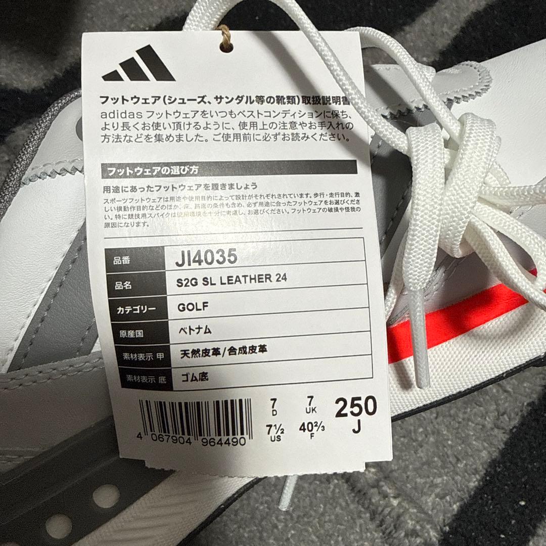 adidas ゴルフシューズ ホワイト/グレー/レッド