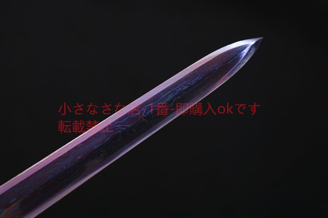 如意八面漢剣百錬文紋鋼急冷ブルー 古兵器 武具 刀装具 日本刀 模造刀 居合刀