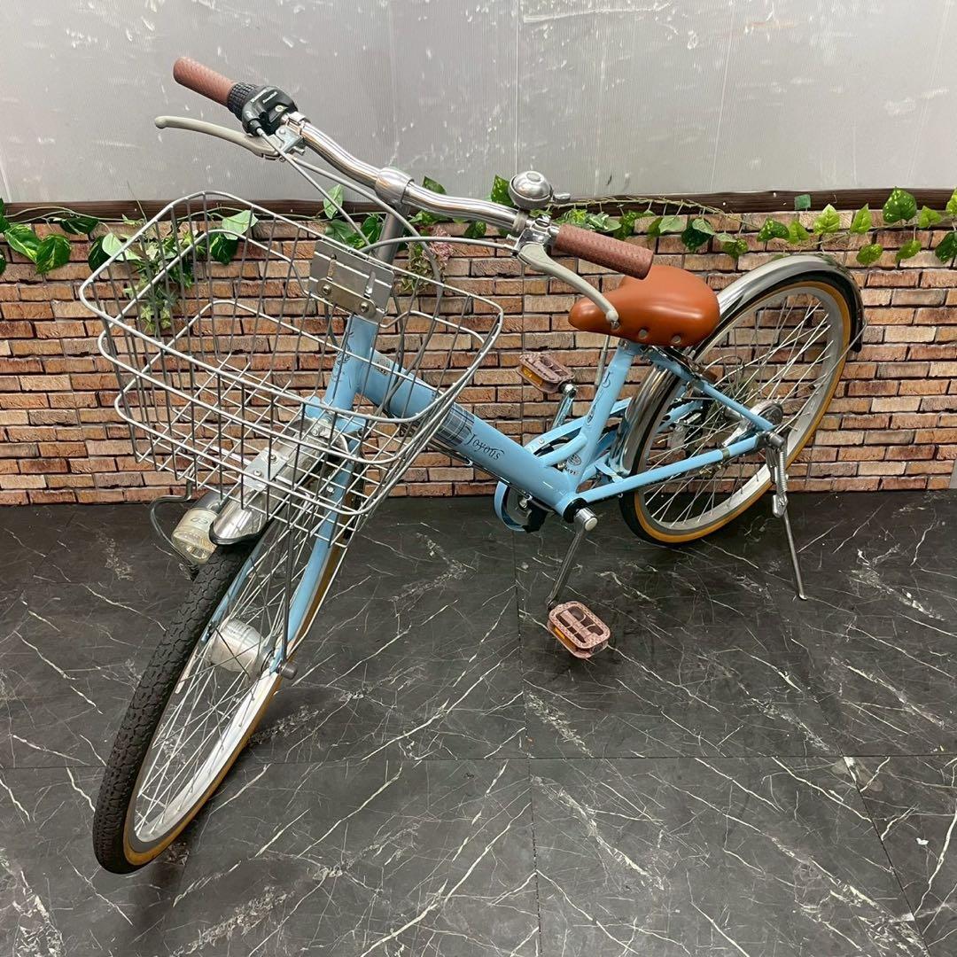 【109】子供用自転車 子供車 joyous 水色 22インチ 変速付き