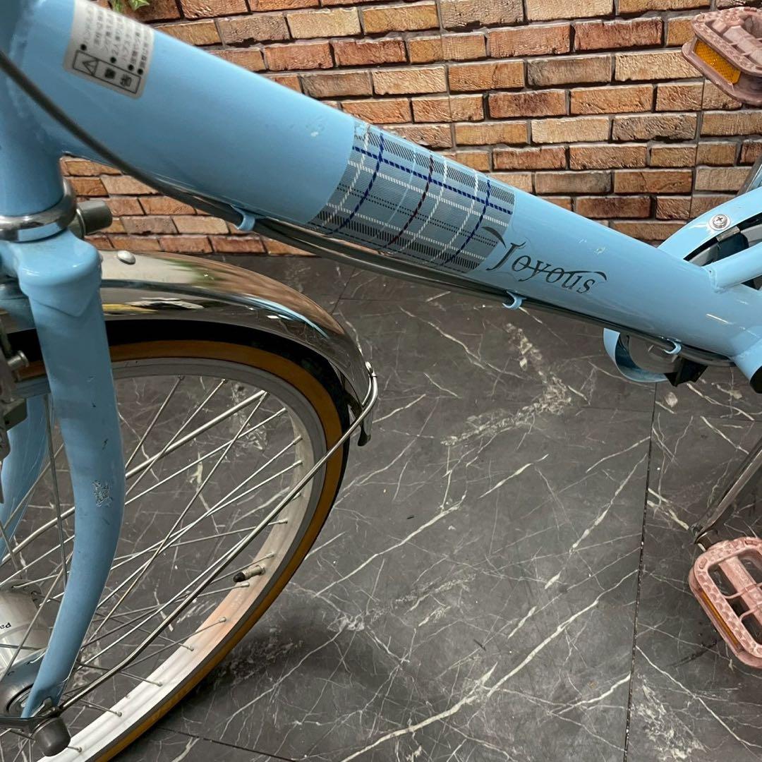 【109】子供用自転車 子供車 joyous 水色 22インチ 変速付き