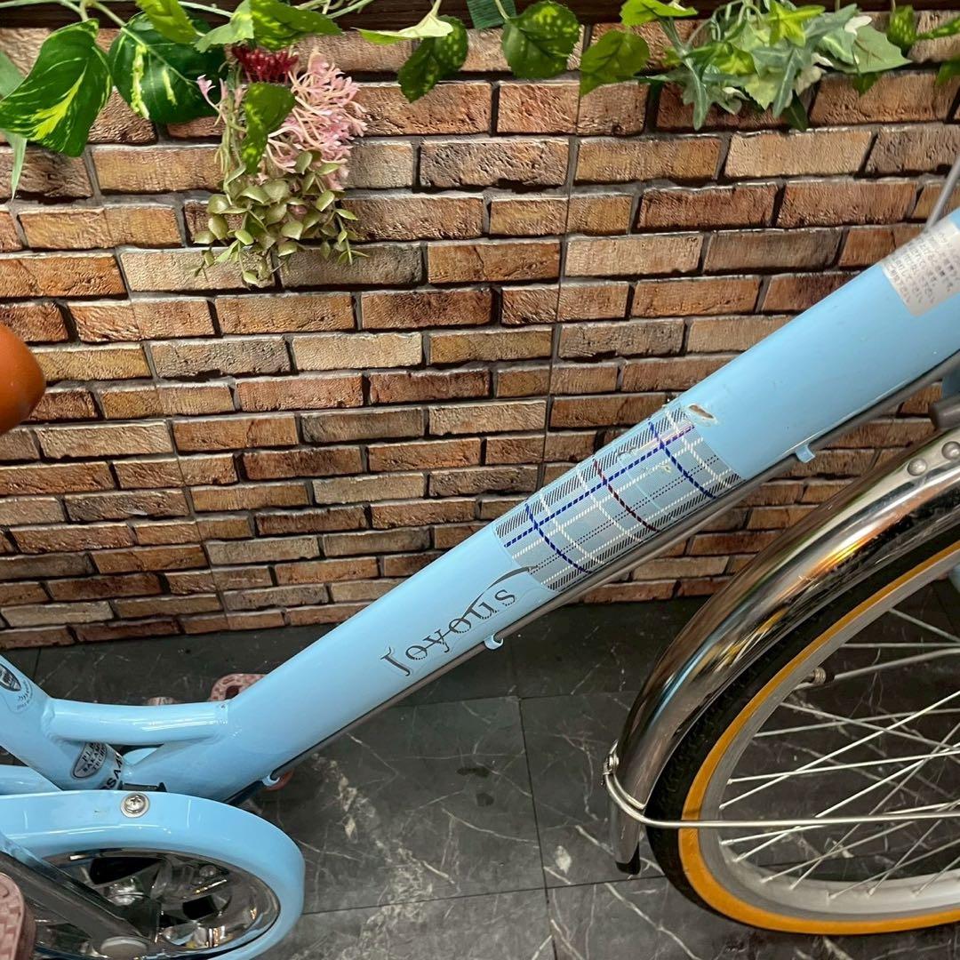 【109】子供用自転車 子供車 joyous 水色 22インチ 変速付き