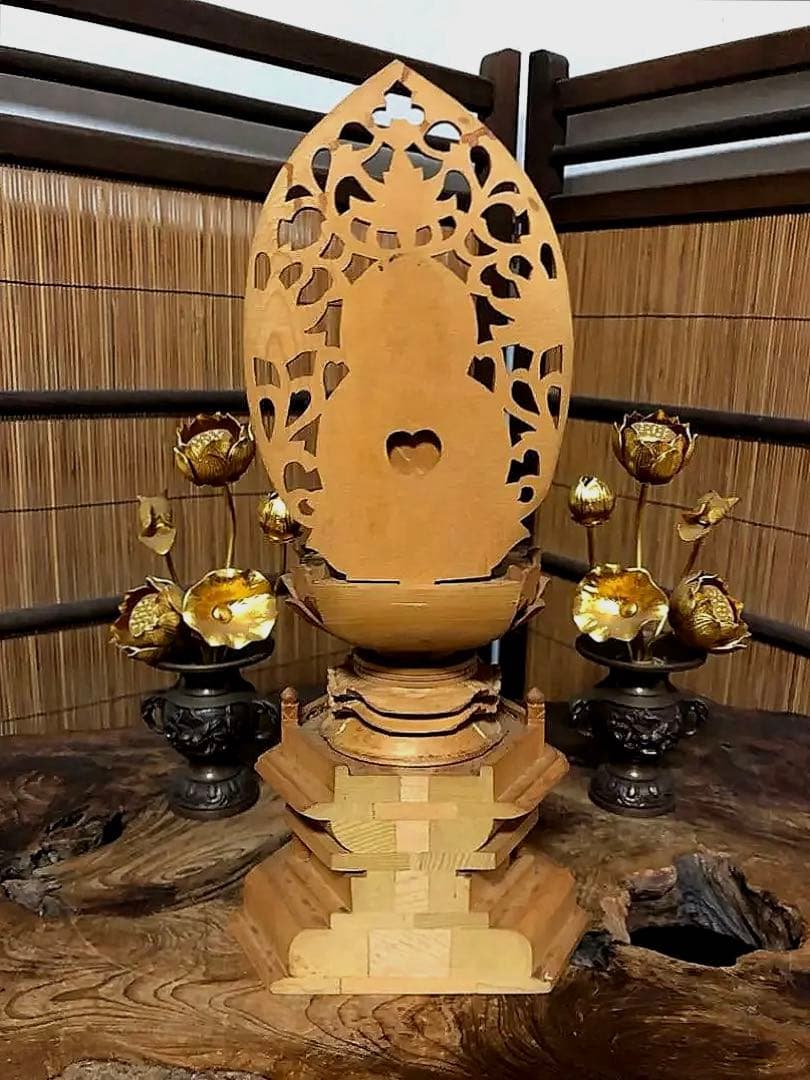 仏教美術 時代 木製 金彩 釈迦如来像 仏像 H30㎝