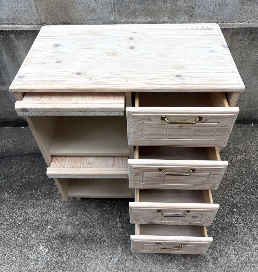 北欧・キャビネット・フラップ 天然木 フレンチ フレンチカントリー 無垢 完成品