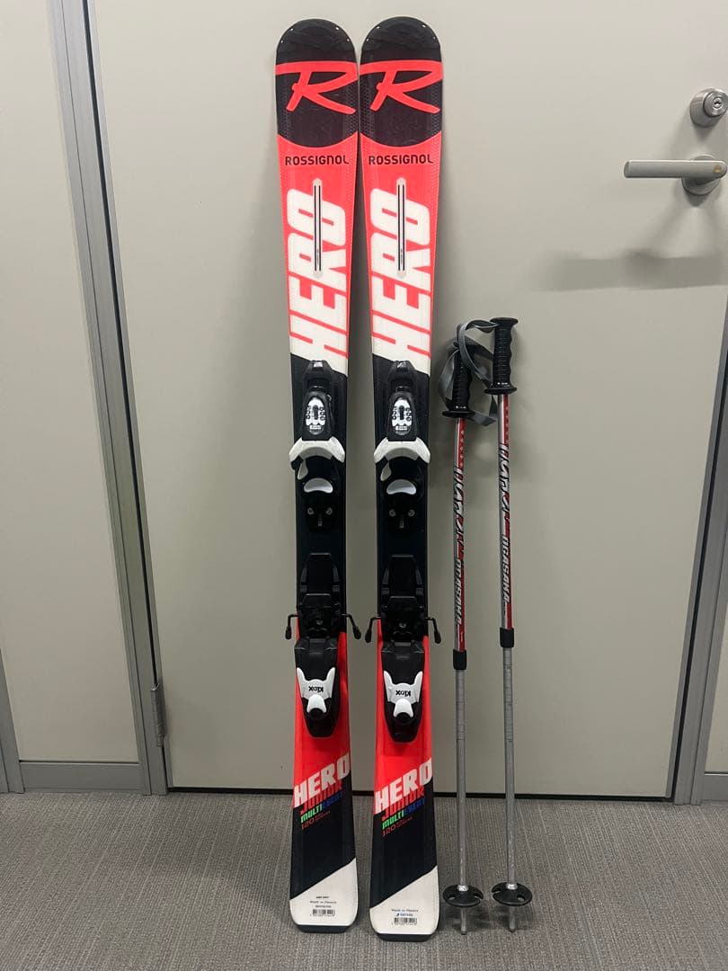 キッズスキーセット　ROSSIGNOL120cm、OGASAKA、SALOMON