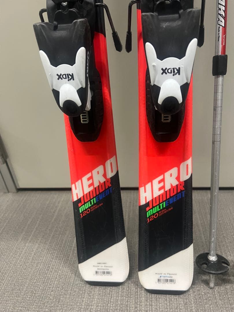 キッズスキーセット　ROSSIGNOL120cm、OGASAKA、SALOMON
