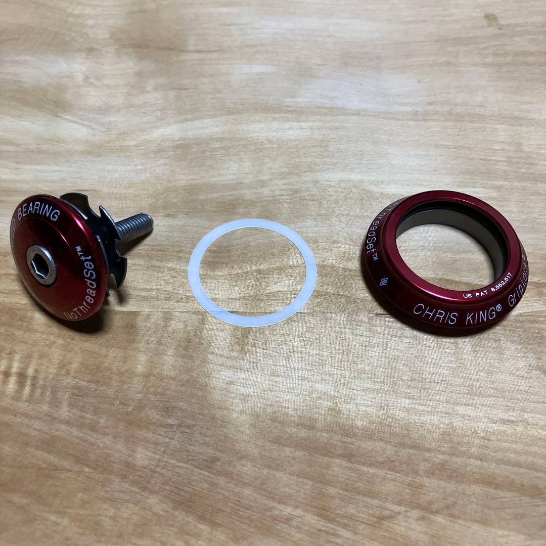 パーツ CHRIS KING Nothreadset 1 1/8 inch (Red)