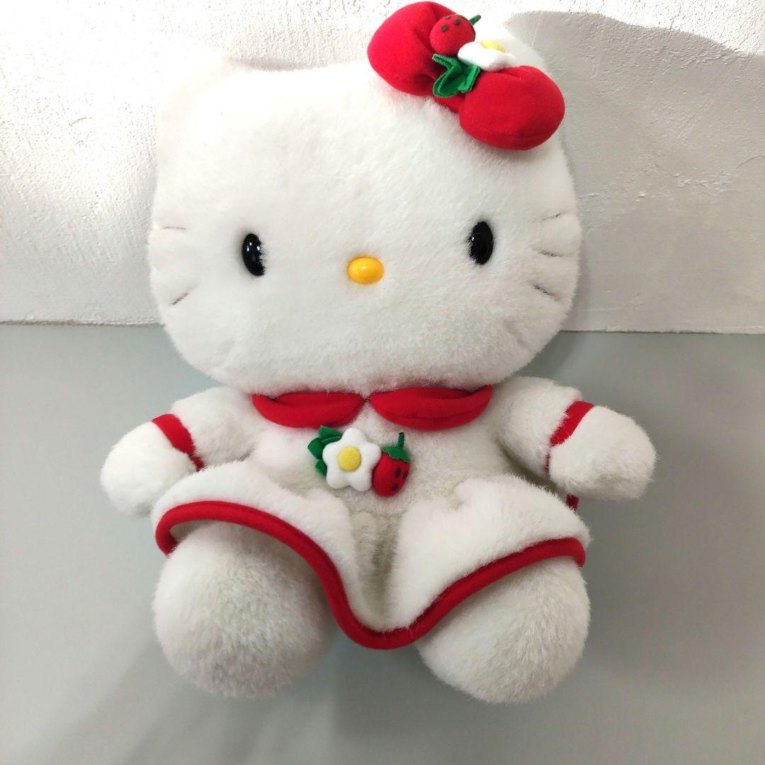 平成レトロ ハローキティ　限定/希少　いちご ドレス　ぬいぐるみ