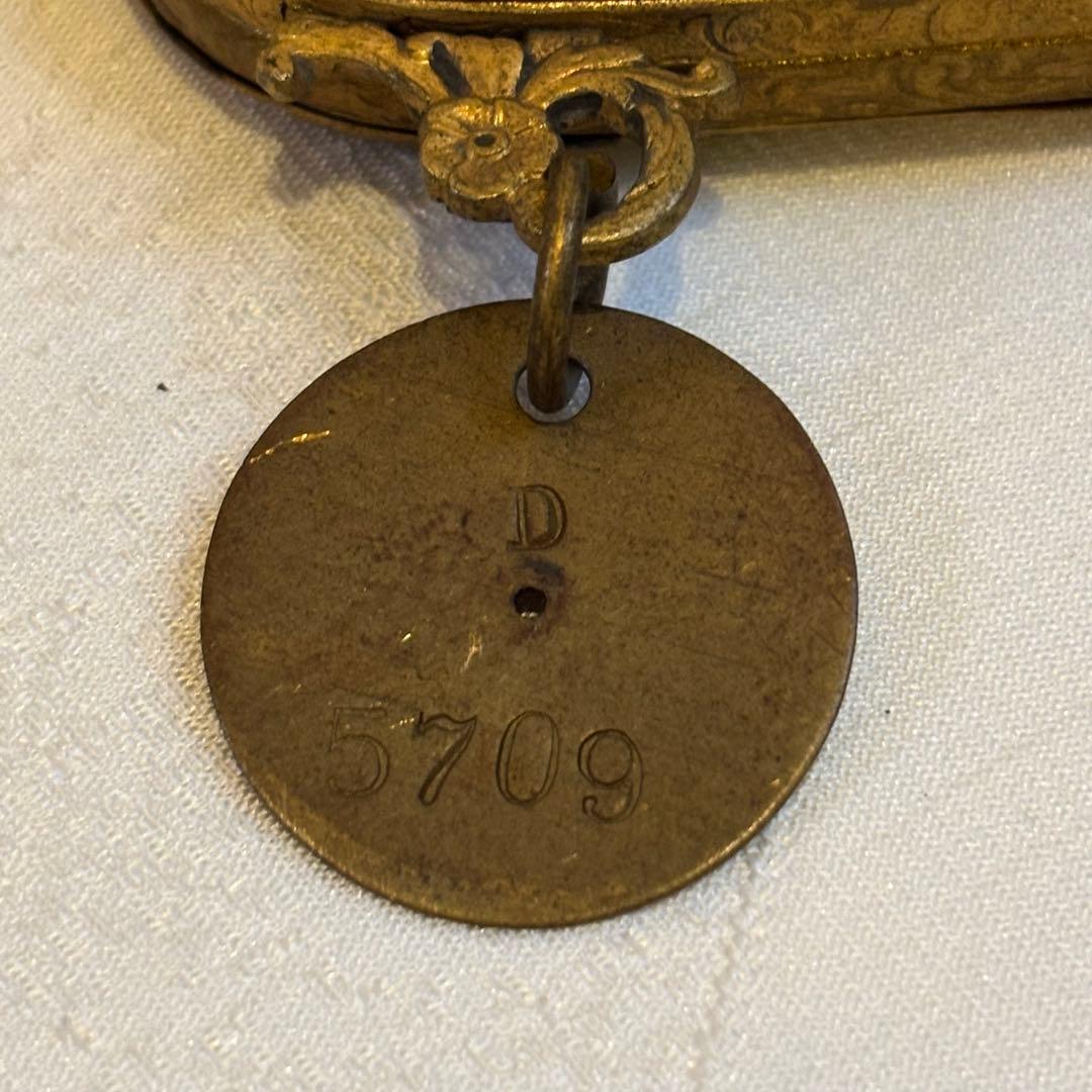 【希少・フランス製】アンティーク 口金金具　プチポアン サンプルタグ付100年前