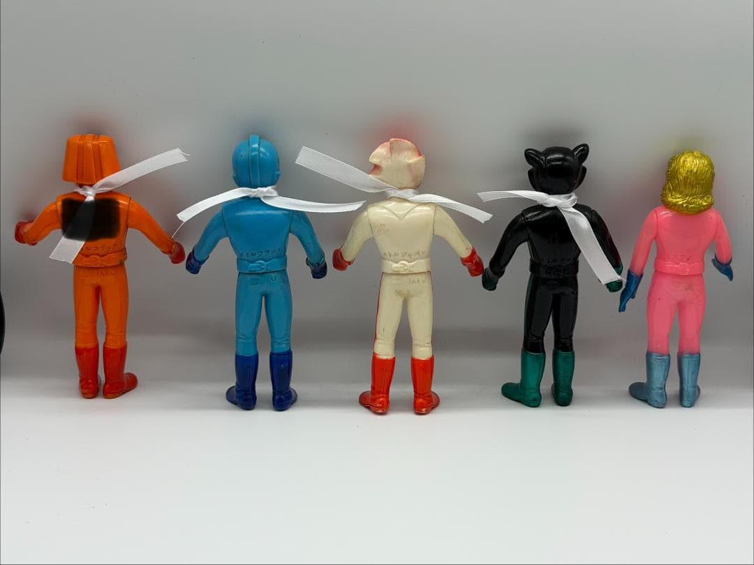 【当時物】バトルフィーバーJ ポピー ソフビ 5体セット 昭和レトロ 特撮