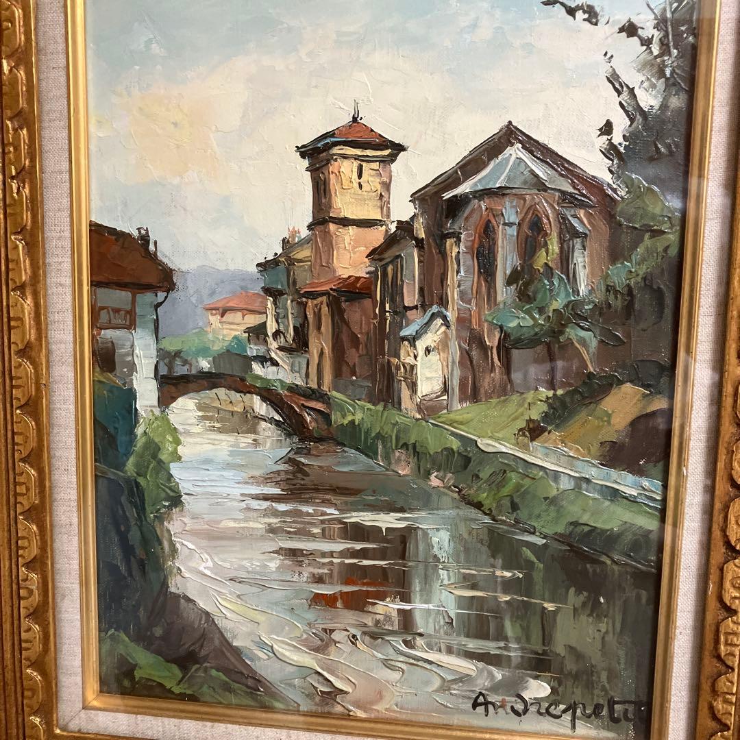 アンドレプティ油彩画 風景画5Ｆサイン入り