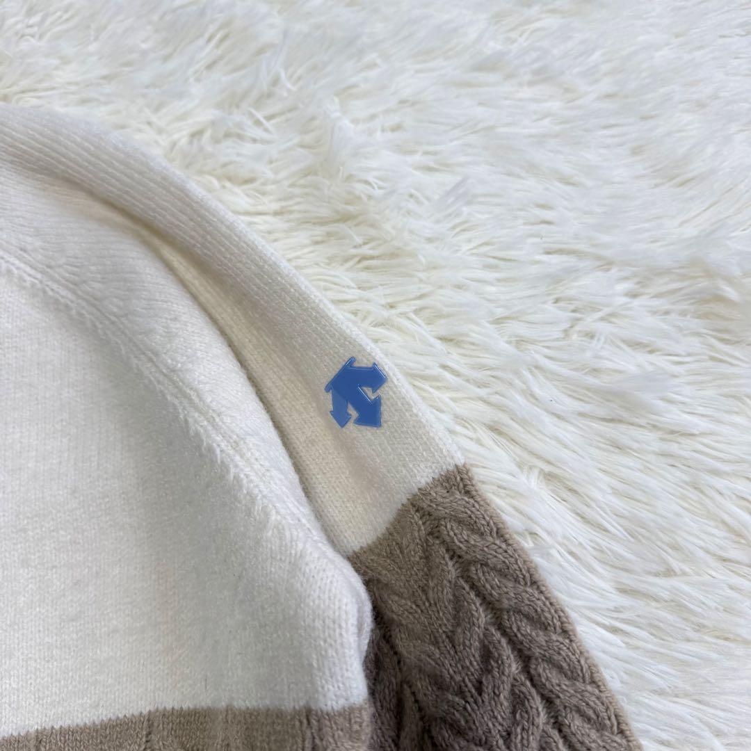 【デサントゴルフ】美品 タートルネック ケーブルニット Mサイズ レディース