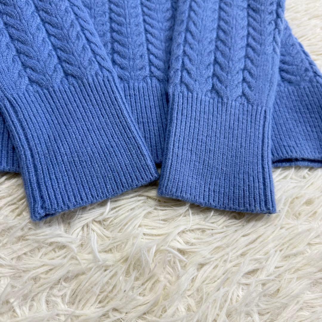 【デサントゴルフ】美品 タートルネック ケーブルニット Mサイズ レディース