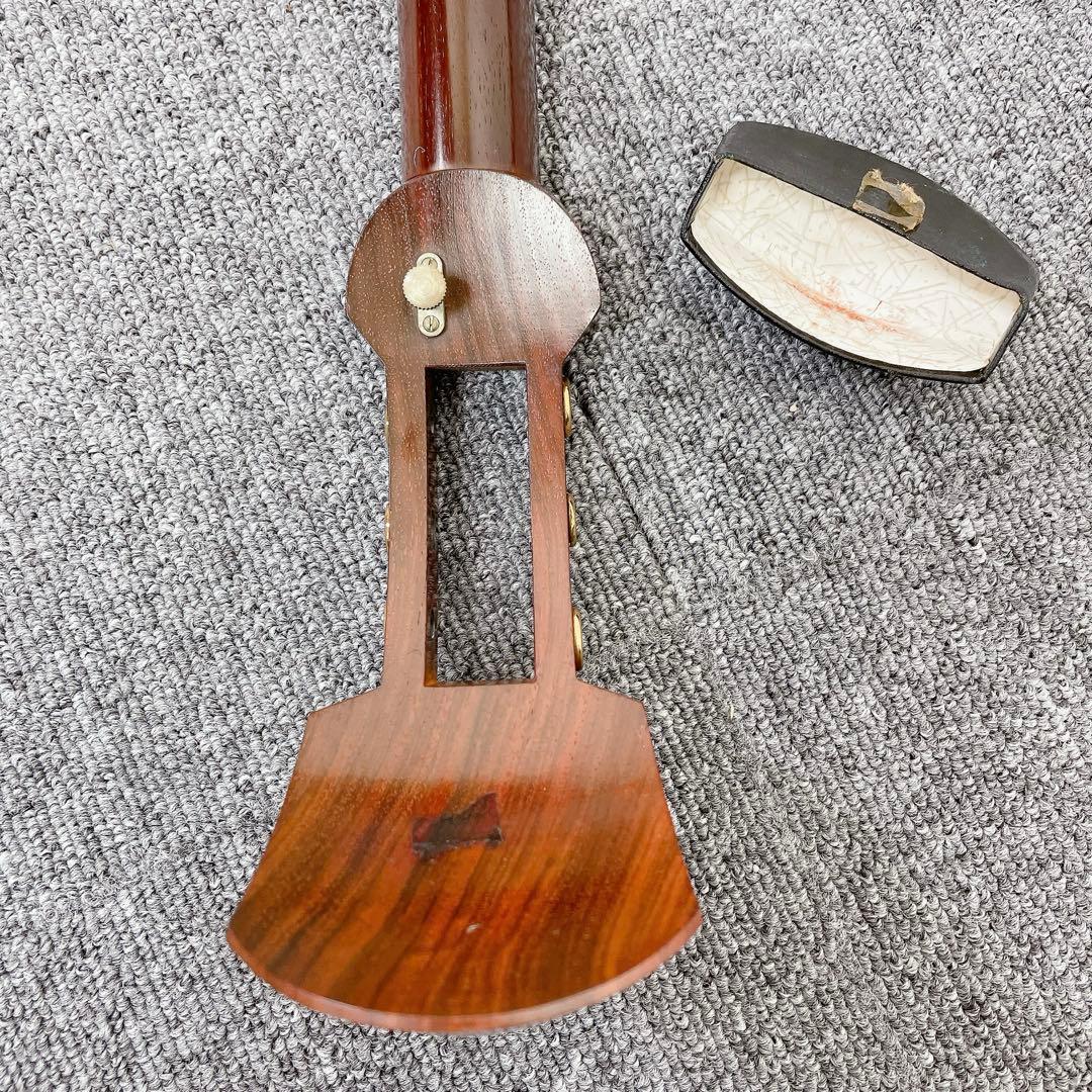 三味線 中棹 一本溝 犬皮 子持ち綾杉胴 紅木 和楽器