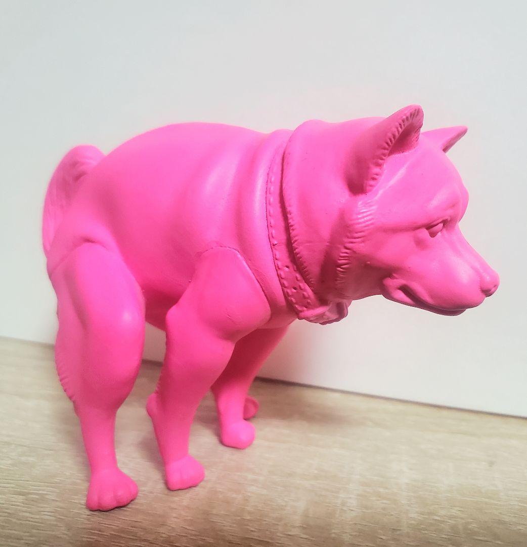 Squatting Dog いきむ犬 PVCフィギュア 柴犬 ピンク