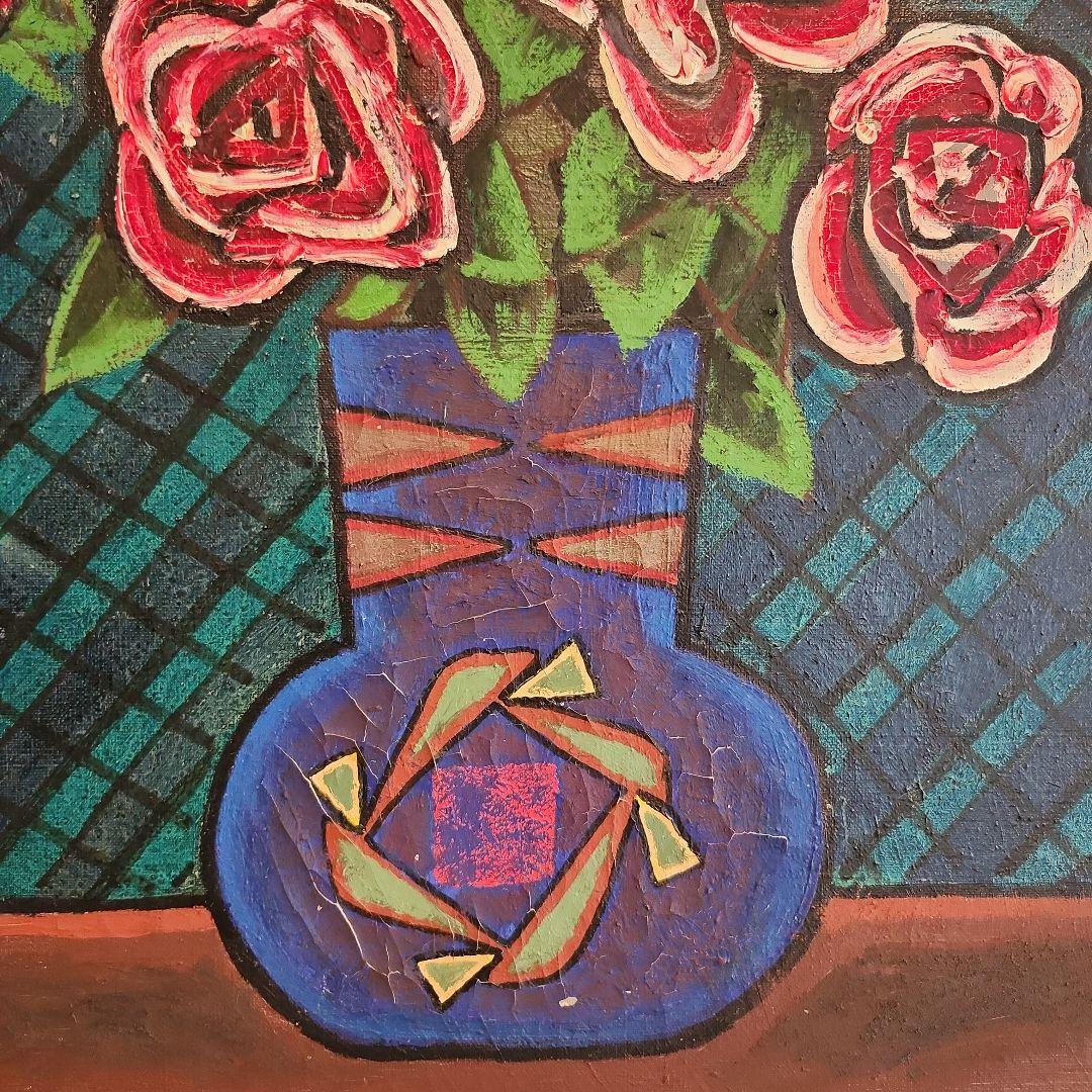 田渕眞兒　油絵　油彩　薔薇シリーズ　花　No.2-10+t+s