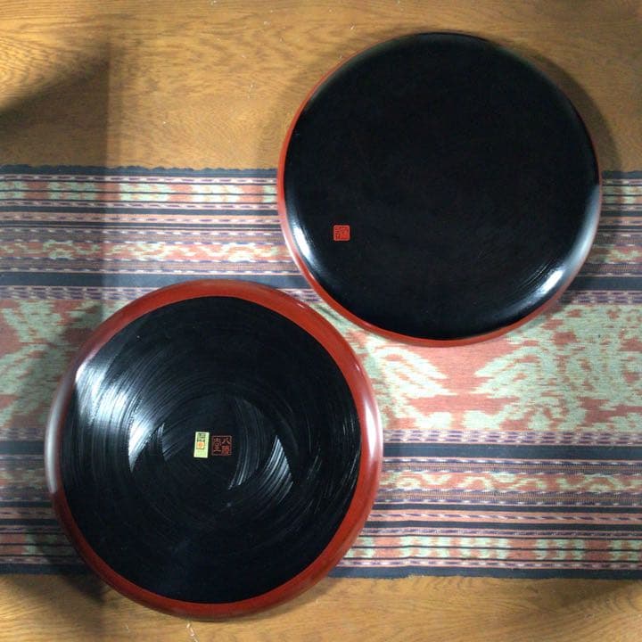 『フォロうー特価』　鎌倉彫　八勝堂　× 陽堂　お盆　2枚