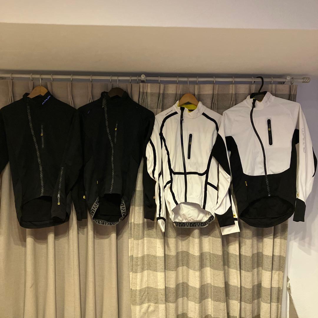 Mavic サイクルジャージ ブラック ホワイト M 4枚セット