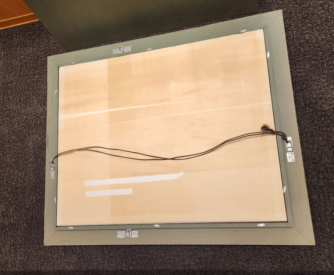 【貴重・大型】点描画 アート作品 額縁付き