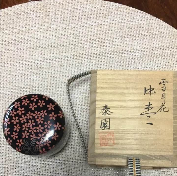 棗(なつめ) 磨き蒔絵 雪月花 桐箱付き 新品未使用