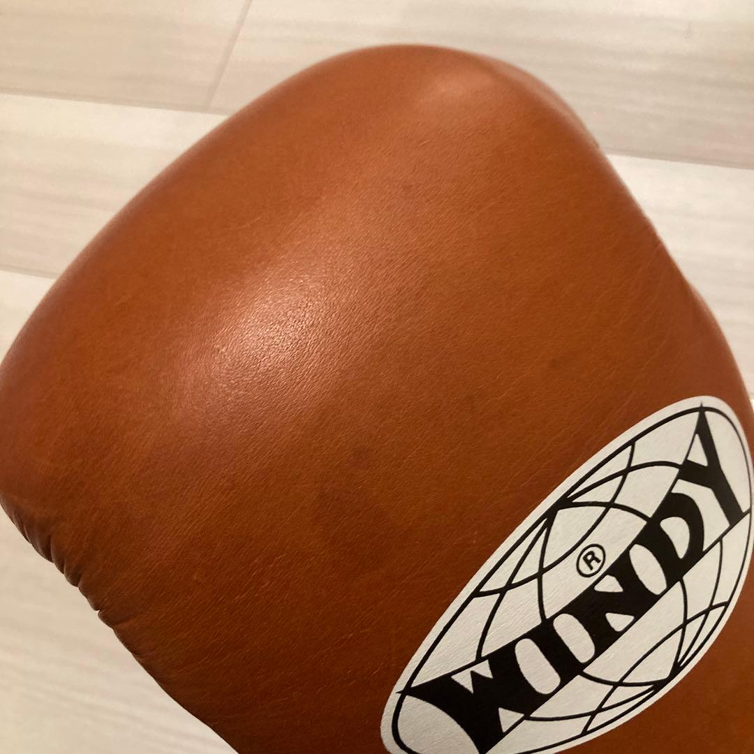 WINDY ボクシンググローブ 16 oz ブラウン　レザー　本革