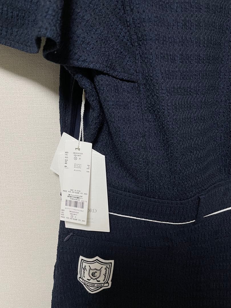 CELFORD GOLF ストレッチレース袖フレアワンピースセルフォード ゴルフ