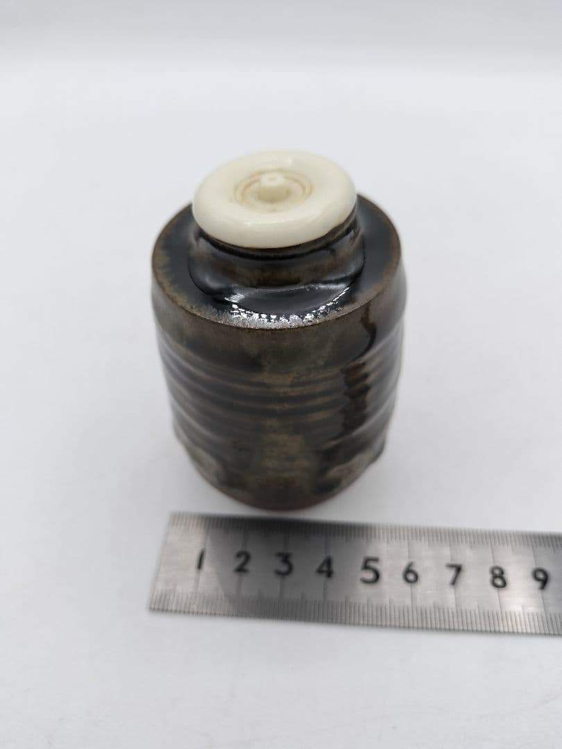 c629 茶入 丹波　藤種緞子 森本陶谷 木箱 茶道具 古物