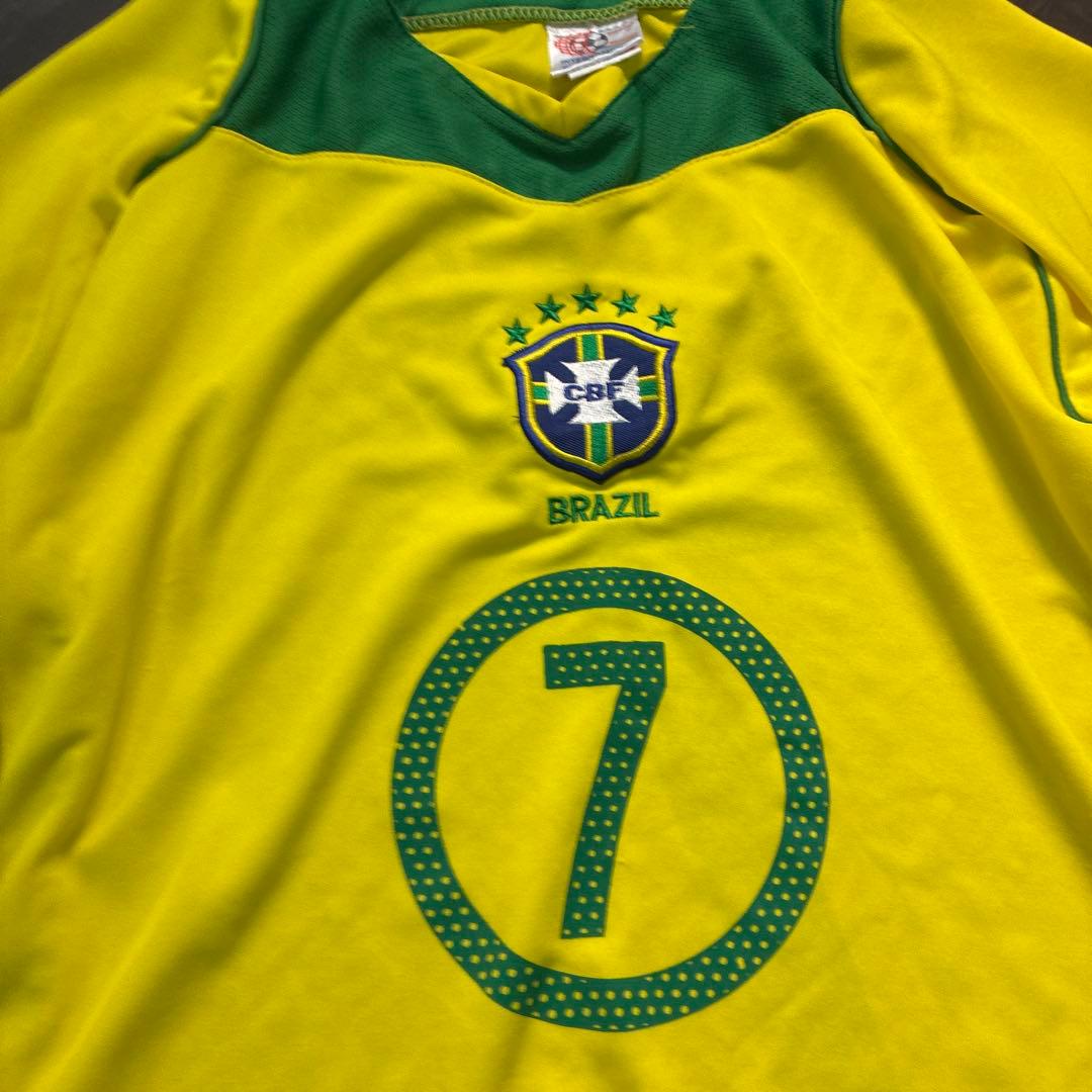 ★8SM2 ブラジル代表　ロナウジーニョ　ゲームシャツ　#7 サッカーシャツ古着